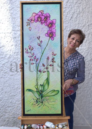 PEQUEÑA GRANDEZA Mixed media Canvas Floral Painting