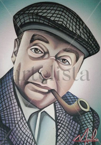 Pablo Neruda Acrylic Others Portrait