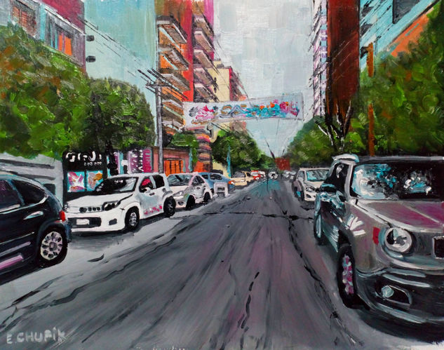 Calle en Lanus Oil Paper Landscaping