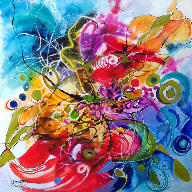 modern art ,oil/canvas ,abstract Bissinger