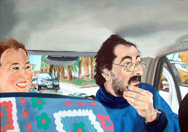 TAXI Oil Canvas Portrait