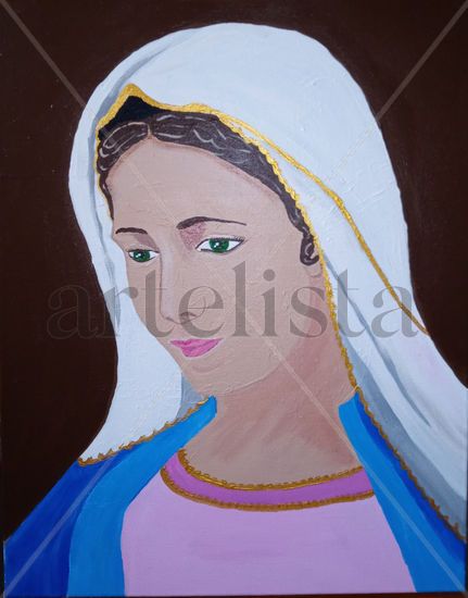 Virgen de bosnia Acrílico Lienzo Retrato