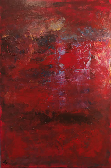 TORMENTA ROJA Acrylic Canvas Landscaping