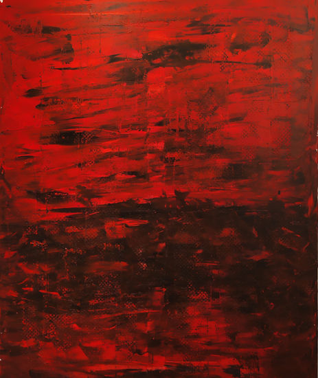 INFIERNO ROJO Acrylic Canvas Landscaping