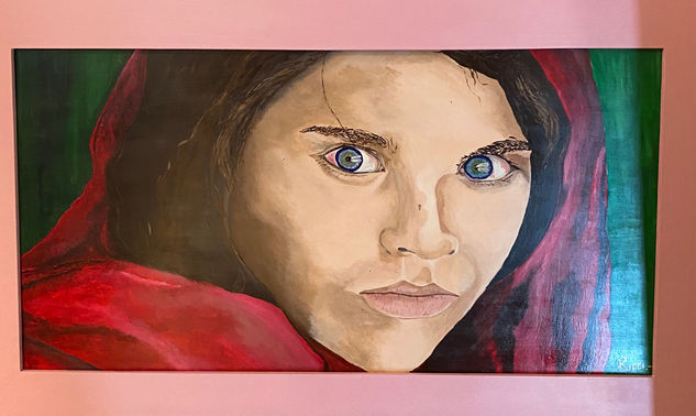 Sharbat Gula Acrylic Panel Portrait