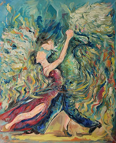 Alas de tango Oil Canvas Figure Painting