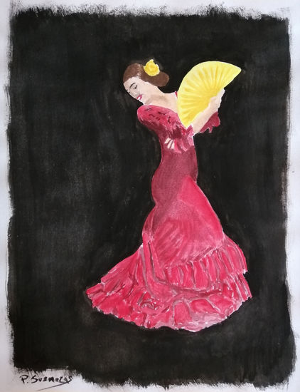 Flamenca Watercolour Paper Figure Painting