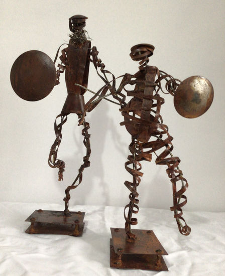 Quijote y Sancho panza Metal Figurative