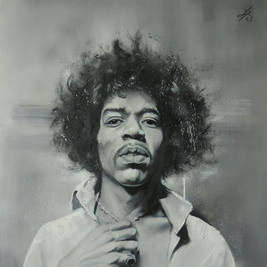 Jimi Hendrix. Oil Canvas Portrait