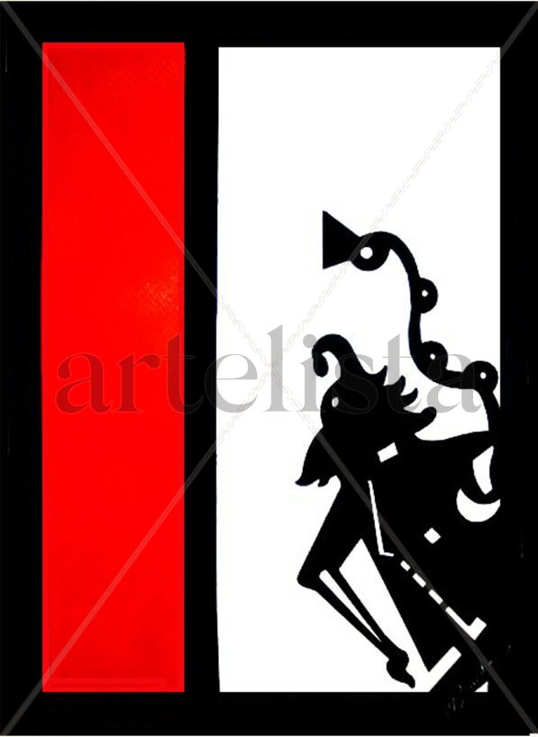 EL ANIMAL HOMBRE O EL HOMBRE ANIMAL CON ROJO
