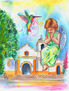 PINTURA  HONDUREÑA, EL ANGEL Y EL COLIBRI