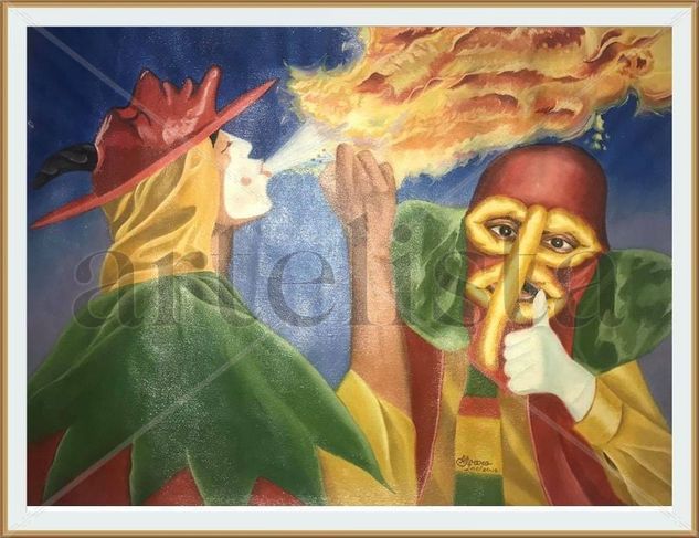 CARNAVALERO Oil Canvas Figure Painting