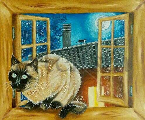 GATO Oil Canvas Animals