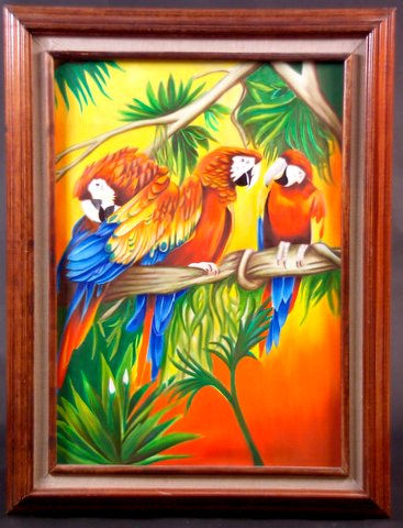 guacamayas Oil Canvas Animals