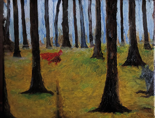 Little Red Riding Hood Oil Canvas Others