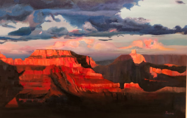 Red Canyon Acrylic Canvas Landscaping