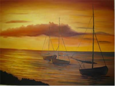 Atardecer Oil Canvas Landscaping