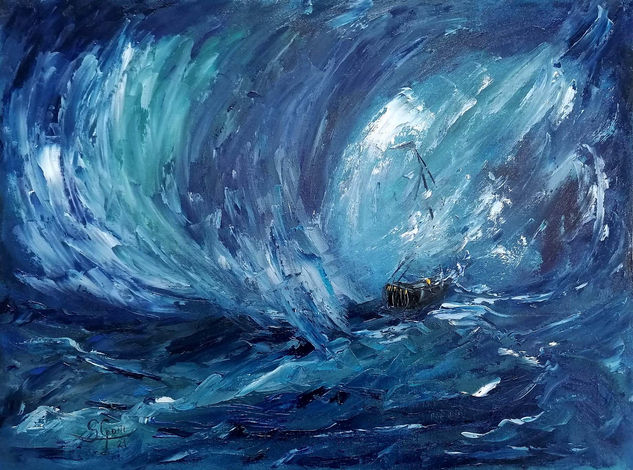 Dias de tormenta 2 Oil Canvas Marine Painting