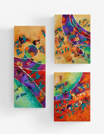 SOLD Abstract Triptych