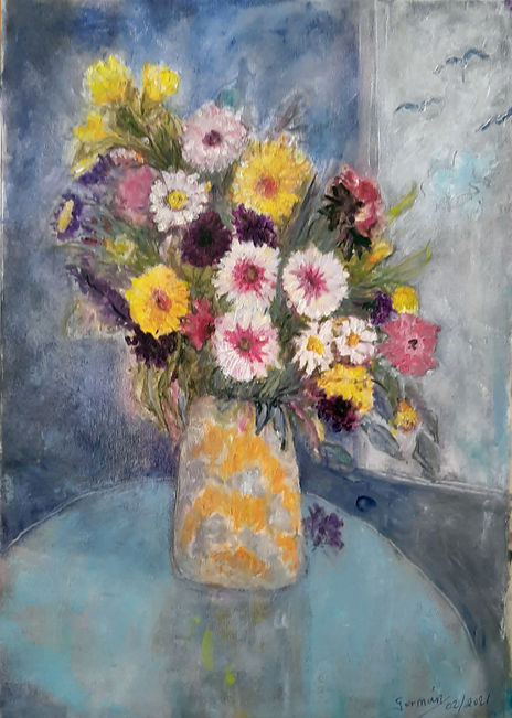 Jarón y flores
