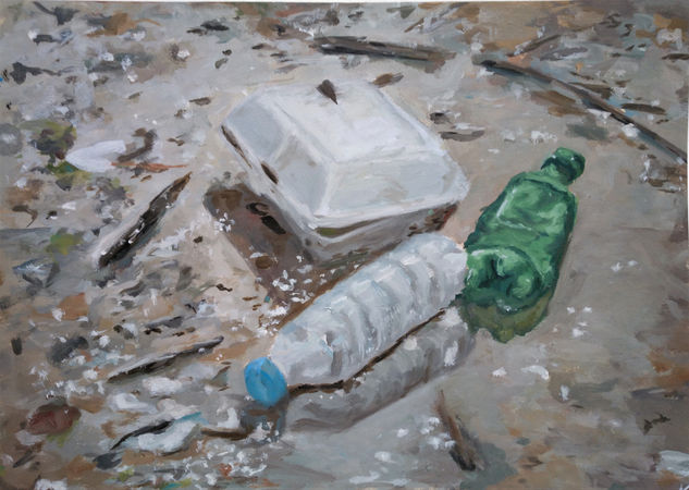 Tesoros en un charco Oil Paper Still Life Paintings