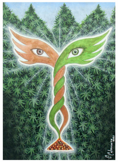 Cannabis y tabaco Mixed Media