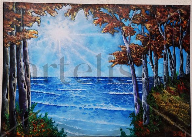 Saliendo al mar Oil Canvas Landscaping