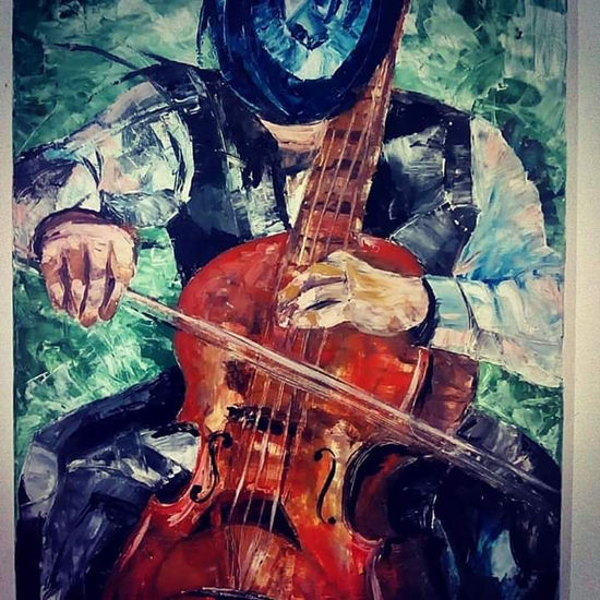 Serie Musicarte Acrílico Lienzo Figura