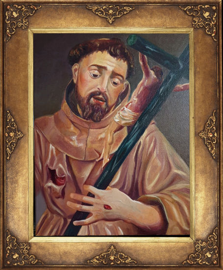 San Francisco de Asis Oil Canvas Portrait