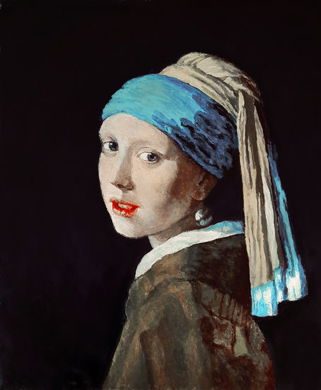 en recuerdo de vermeer Óleo Lienzo Retrato