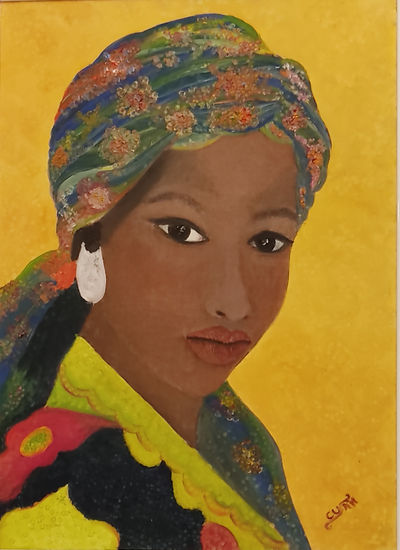 Mujer  africana Oil Canvas Portrait