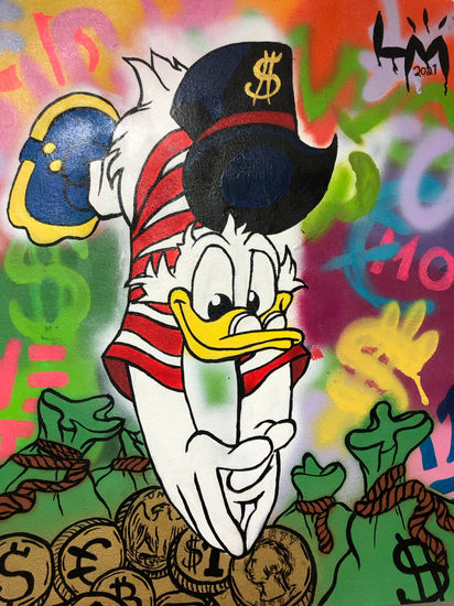 Mc trillionnaire Duck (Rich Academy) special edition Acrylic Canvas Figure Painting