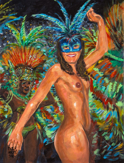 Samba de Lufa Acrylic Panel Nude Paintings