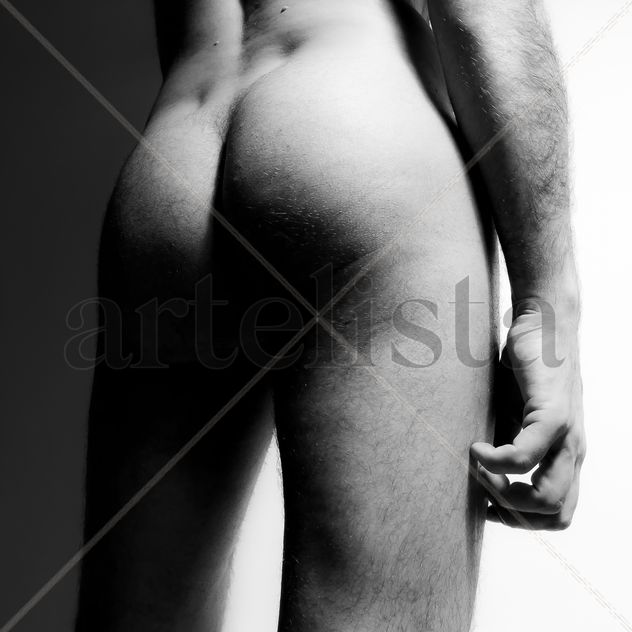 Retrato masculino desnudo inspirado del David de Michelangelo 2