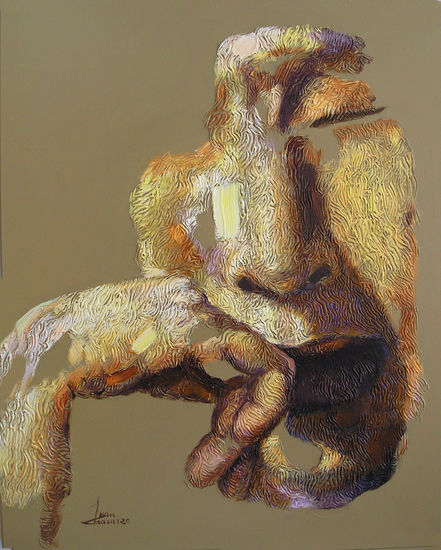 IINSOMNIO, (SERIE GEOGRAFÍA HUMANA) Acrylic Canvas Portrait