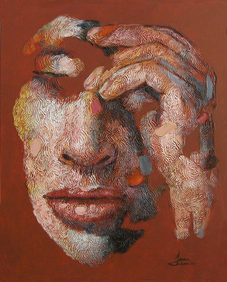 PERSONAJE,(SERIE GEOGRAFÍA HUMANA) Acrílico Lienzo Retrato