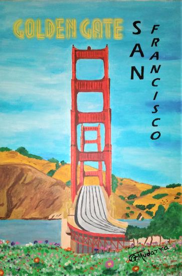 Golden Gate SF Acrylic Canvas Landscaping