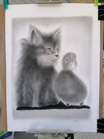 Gatito y patito