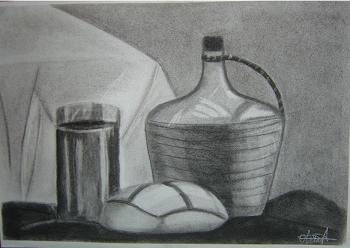 Bodegón Graphite Paper Still Life Paintings