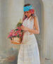CHICA CON CESTA DE FLORES Y TURBANTE AZUL Nº1 (SERIE)