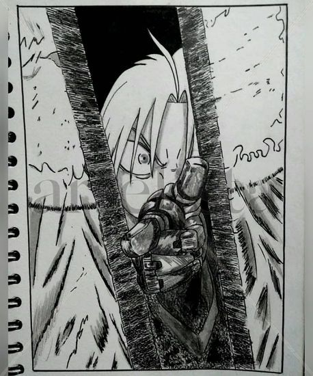 Dibujo de Edward Elric Mixed Media