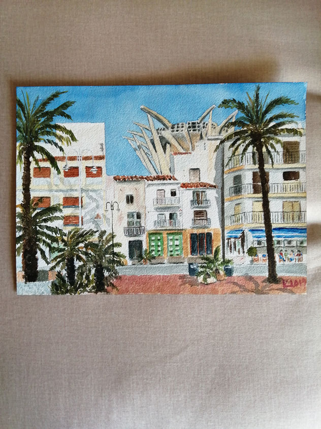 Plaza  ,iglesia ,de Jávea,