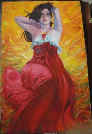 Mujer Oil Canvas Figure Painting