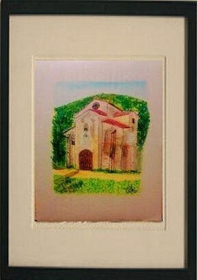 Santa Mª del Naranco, Oviedo Watercolour Paper Landscaping