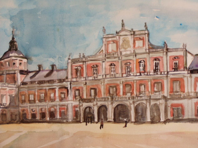 puerta de palacio Watercolour Paper Landscaping