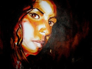 Sandra Oil Textile Portrait