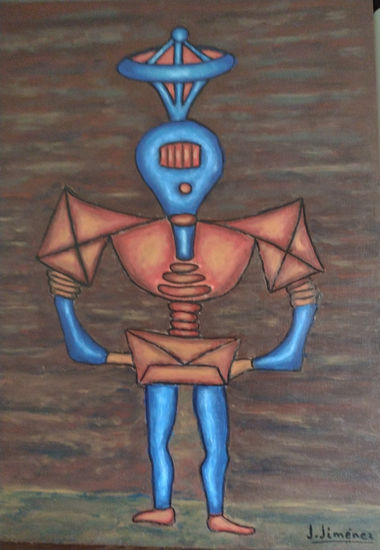 RADAR MAN Acrylic Panel Figure Painting