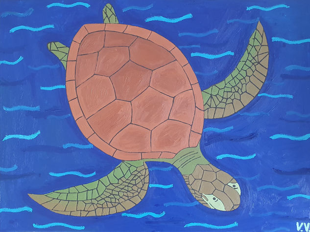 Tortuga Oil Canvas Animals