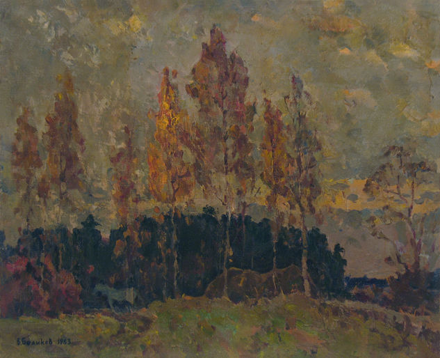 Autumn trees Óleo Lienzo Paisaje