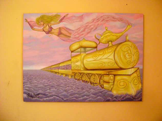 Tren sobre las Nubes Oil Canvas Others